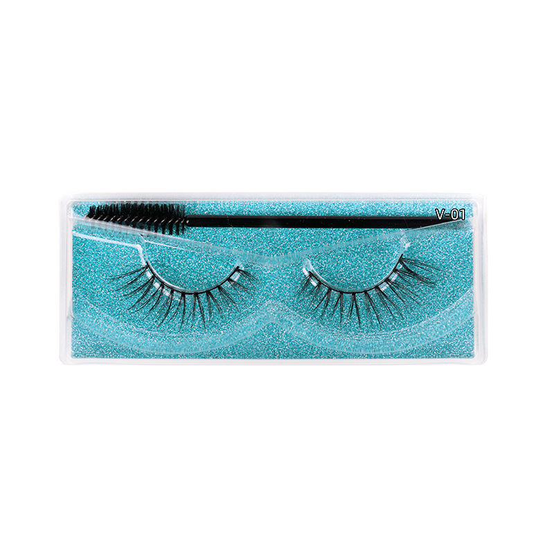Long Natural Eyelashes With Plastic Cotton Thread - Image 3